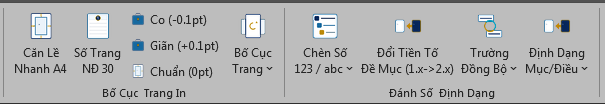 Bố Cục & Đánh Số Trang